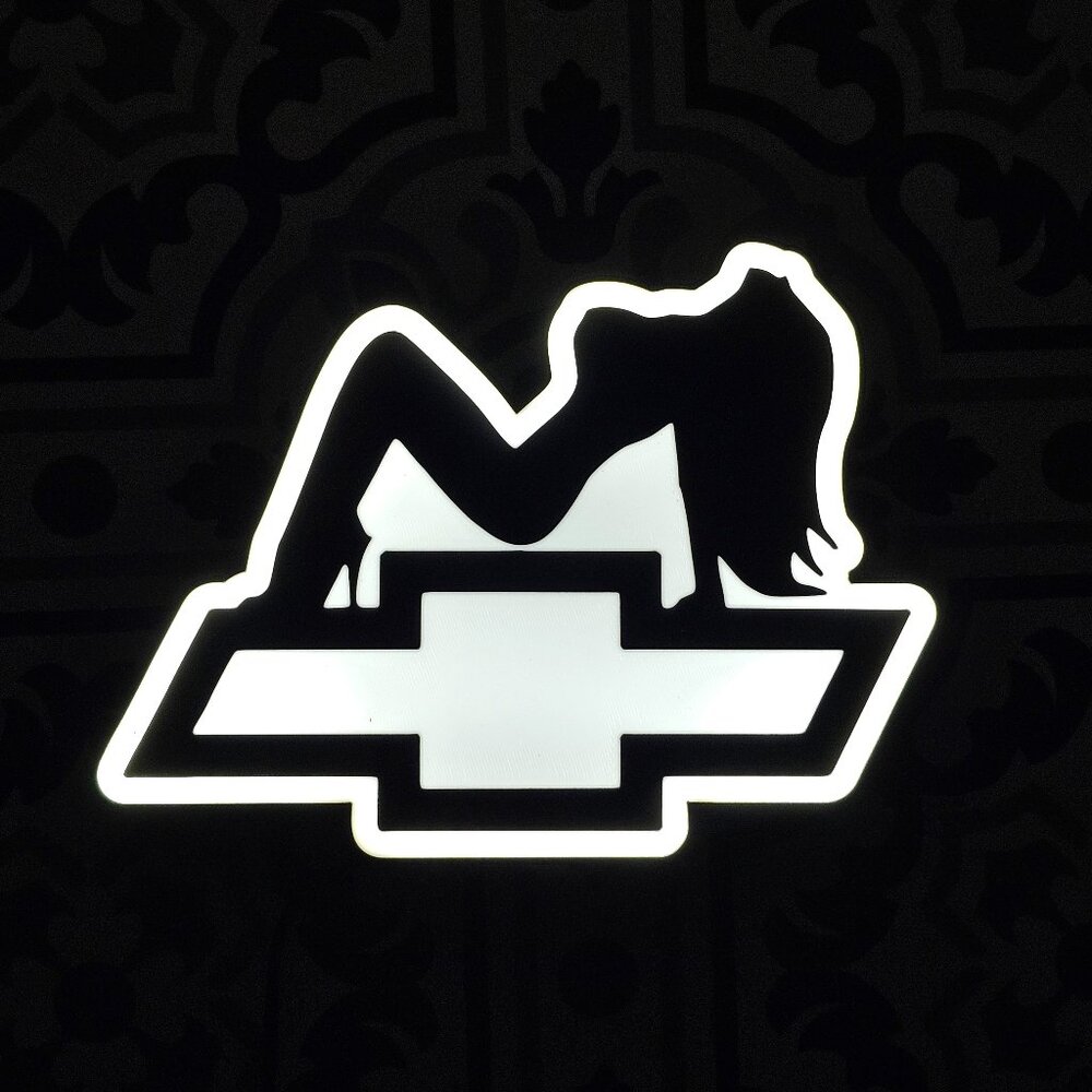 Chevrolet Bowtie Girl LED Lightbox Sign